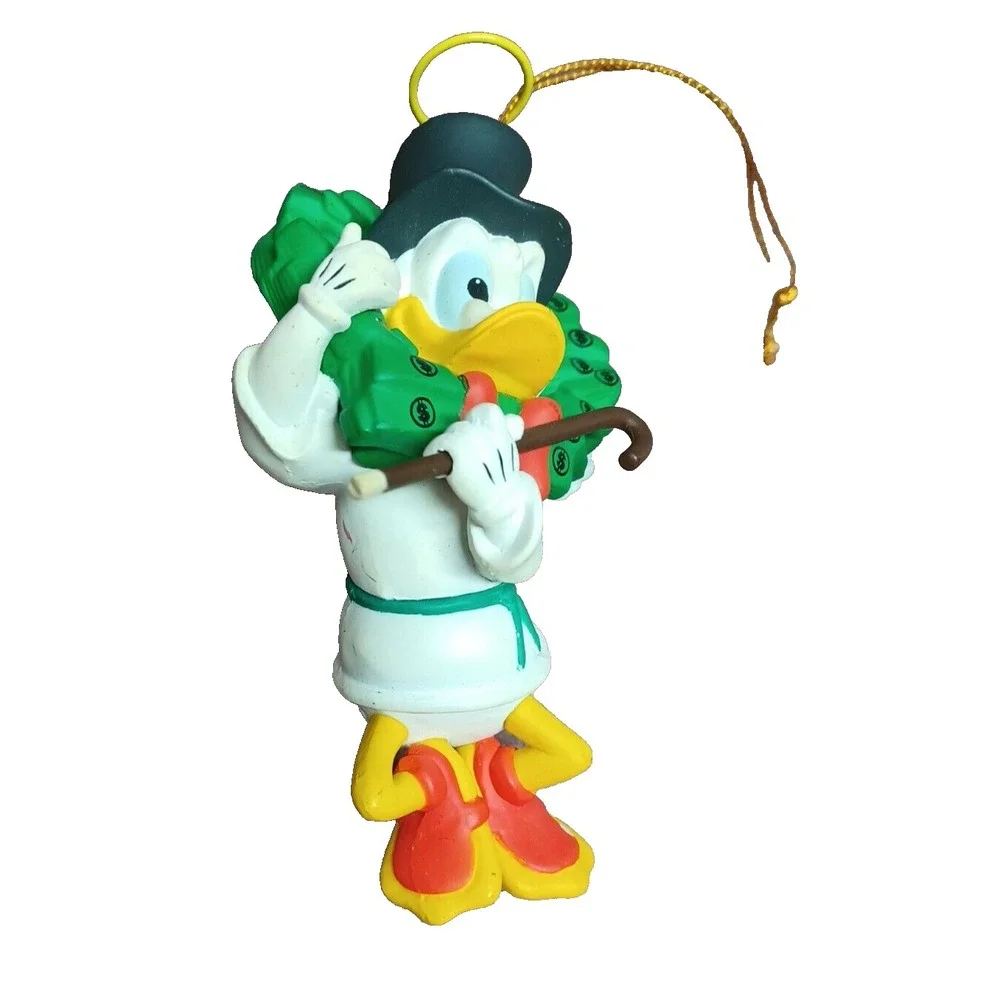 Disney Scrooge McDuck Christmas holiday ornament money wreath angel wings FLAWS